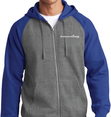 Hoodie Gray + Blue - Size